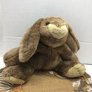 Vintage Commonwealth Novelty Tan Brown Bunny Rabbit Plush Stuffed Tush Tag Worn